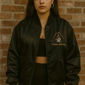 Black Bomber Jacket‎